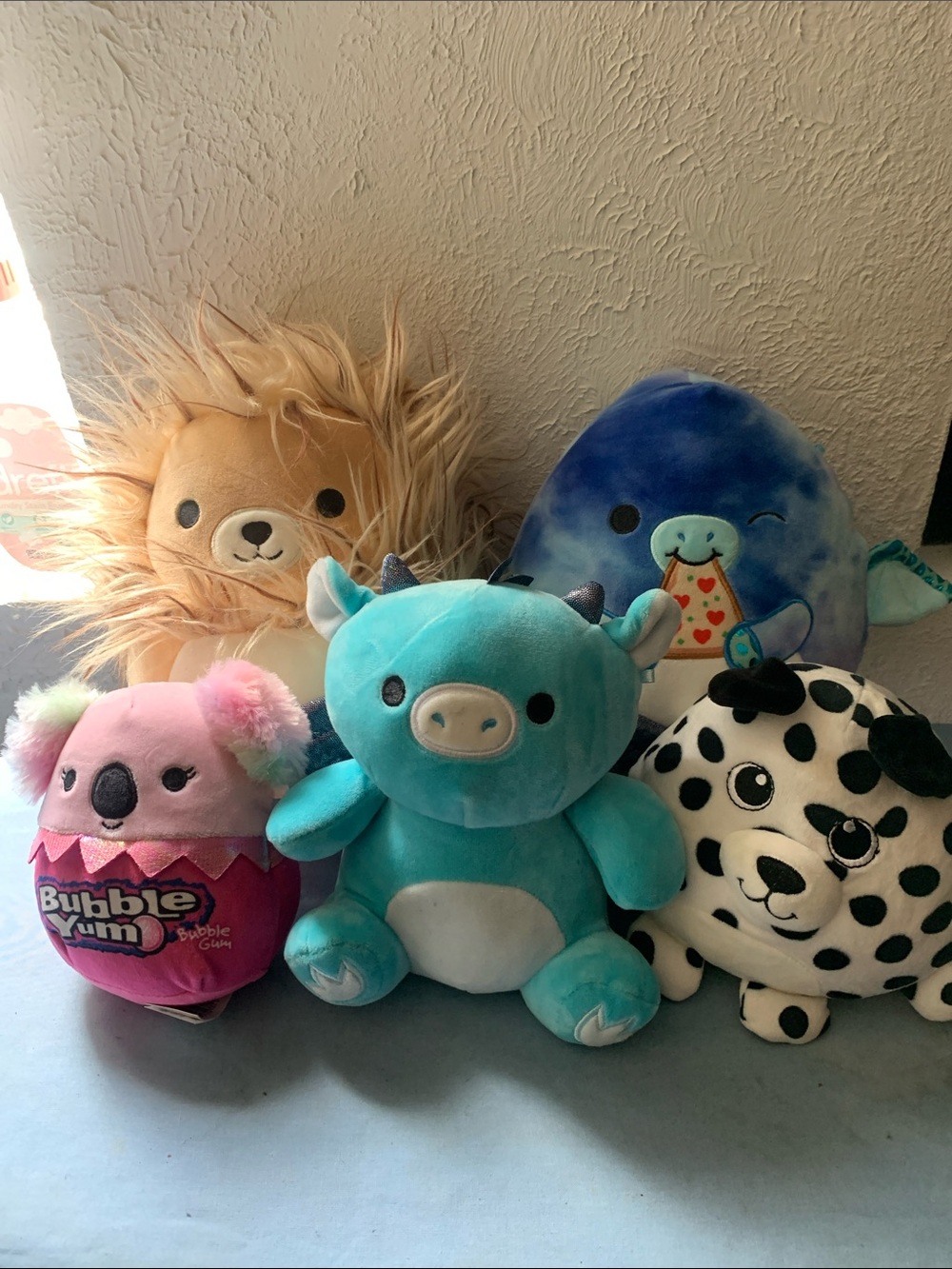 Squishmallows Plush Lot - Teal Blue Pink Tan Black White